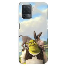 Чехол с мультфильмом Шрек на OPPO Reno 5 Lite – Шрек и осел