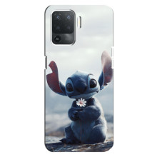 Чохол з малюнком Стіч для OPPO Reno 5 Lite – Стіч з квіткою