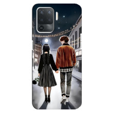 Чохол з дизайном Венздей 2 на OPPO Reno 5 Lite – Венздей і Тайлер