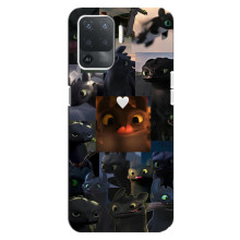 Чехол как приручить дракона на OPPO Reno 5 Lite (Дракон коллаж)