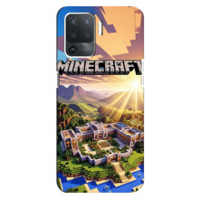 Чехол с картинками Майнкрафт для Оппо Рено 5 Лайт – Minecraft