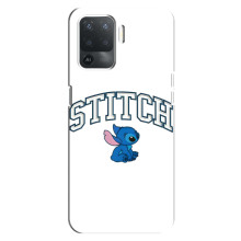 Чехол с принтом Стич на OPPO Reno 5 Lite – Стич лого