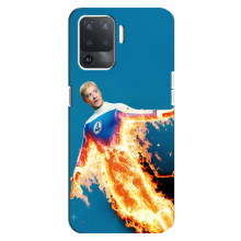 Чехол с принтом Фантастическая четверка для OPPO Reno 5 Lite – Человек-Факел