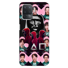 Чехол Гра в кальмара для OPPO Reno 5 Lite – Персонажи игры кальмара