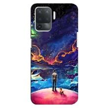 Космічні Чохли для OPPO Reno 5 Lite 
				 літерами та цифрами українською: ОППО Рено 5 Лайт (VPrint) (Вид Галактики)