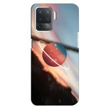 Космічні Чохли для OPPO Reno 5 Lite 
				 літерами та цифрами українською: ОППО Рено 5 Лайт (VPrint) (Сатурн)