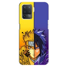 Купить Чохли на телефон з принтом Anime для Оппо Рено 5 Лайт – Naruto Vs Sasuke