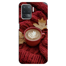 Чехол с уникальным дизайном «Осень с кофе» для OPPO Reno 5 Lite – Кофе на пледе