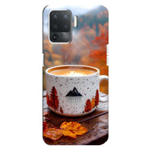 Чехол с уникальным дизайном «Осень с кофе» для OPPO Reno 5 Lite – Кофе на природе