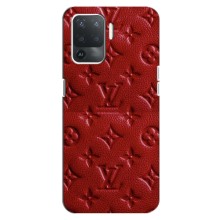 Текстурный Чехол Louis Vuitton для Оппо Рено 5 Лайт – Красный ЛВ
