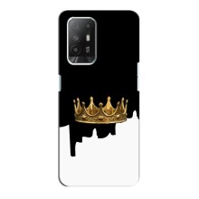 Чехол (Корона на чёрном фоне) для Оппо Рено 5з – Золотая корона