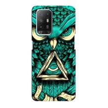 Чохол з пташками на Oppo Reno 5z (VPrint) (Сова з оком)