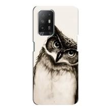 Чохол з пташками на Oppo Reno 5z (VPrint) (Сова)