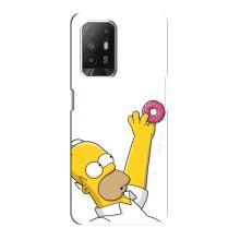 Чjхол з Сімпсонами для Oppo Reno 5z (VPrint) (Гомер з пончиком)