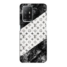 Чехол Стиль Louis Vuitton на Oppo Reno 5z – LV на белом