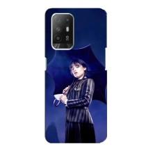 Чехлы Венсдей на Oppo Reno 5z Уэнсдей (AlphaPrint) (Уэнздей с зонтом)