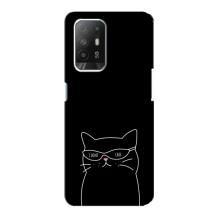 Чехол с рисунком кот на Oppo Reno 5z – Равнодушный кот