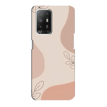 Чохол квітковий дизайн для Oppo Reno 5z – Кориневий фон