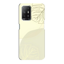 Чохол квітковий дизайн для Oppo Reno 5z – Зелений фон