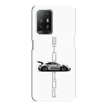 Чехол с авто Порше для Oppo Reno 5z – белый Порше