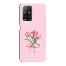 Чехол с розовым рисунком для Oppo Reno 5z – Букет цветов