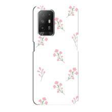 Чехол с розовым рисунком для Oppo Reno 5z – Розовые цветы