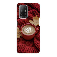 Чехол с уникальным дизайном «Осень с кофе» для Oppo Reno 5z – Кофе на пледе