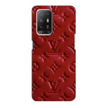 Текстурный Чехол Louis Vuitton для Оппо Рено 5з – Красный ЛВ