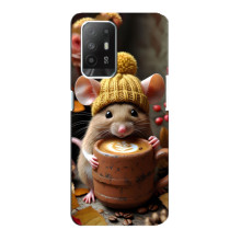 Печатный чехол «Зверята с кофе» для Oppo Reno 5z – Медведь с кофе