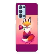 Чохли з картинкою Лисичка для Oppo Reno6 Pro Plus 5G (VPrint) (Лиса з трояндою)