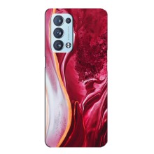 Чохол для OPPO Reno6 Pro Plus 5G . українською . - з принтом (Дизайнерські) (AlphaPrint) (Мрамор червоний)