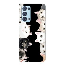 Чохол на OPPO Reno6 Pro Plus 5G . українською . з Котиками (VPrint) (Погляд котиків)