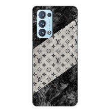 Чохол Стиль Louis Vuitton на Oppo Reno6 Pro Plus 5G – LV на білому