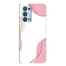 Чехол цветочный дизайн для Oppo Reno6 Pro Plus 5G – Розовый фон