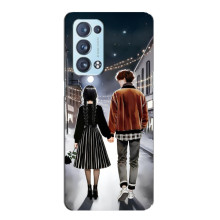 Чехол с дизайном Венздей 2 на Oppo Reno6 Pro Plus 5G – Уэнсдей и Тайлер