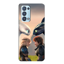 Чехол как приручить дракона на Oppo Reno6 Pro Plus 5G – Гикавка и Астрид