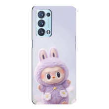 Чехол с принтом Лабубу для Oppo Reno6 Pro Plus 5G – Фиолетовый Лабубу