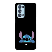 Чехол с принтом Стич на Oppo Reno6 Pro Plus 5G – Стич на черном