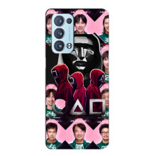 Чехол Гра в кальмара для Oppo Reno6 Pro Plus 5G – Персонажи игры кальмара