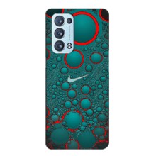 Силиконовый Чехол на Oppo Reno6 Pro Plus 5G с картинкой Nike (Найк зеленый)