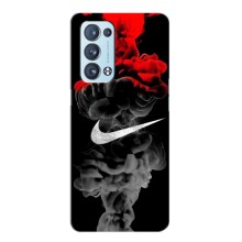 Силиконовый Чехол на Oppo Reno6 Pro Plus 5G с картинкой Nike – Nike дым