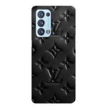 Текстурный Чехол Louis Vuitton для Оппо Рено 6 Плюс (5G) (Черный ЛВ)