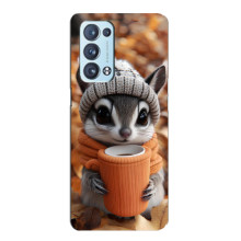 Друкований чохол 'Звірята з кавою' для Oppo Reno6 Pro Plus 5G