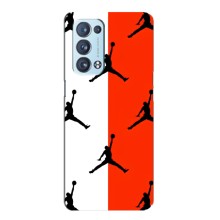 Чехлы для Oppo Reno6 Pro 5G - с картинкой JORDAN (AlphaPrint) (Лого Джордан)