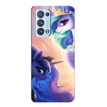 Чехол для Оппо Рено 6 Про - (Единорожки - Новинки) (AlphaPrint) (Единорожки)