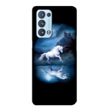 Чехол для Оппо Рено 6 Про - (Единорожки - Новинки) (AlphaPrint) (Единорог)