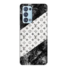 Чохол Стиль Louis Vuitton на Oppo Reno6 Pro 5G (LV на білому)