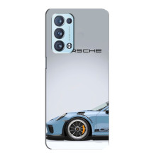 Чохол з авто Порше для Oppo Reno6 Pro 5G – Блакитний Порше