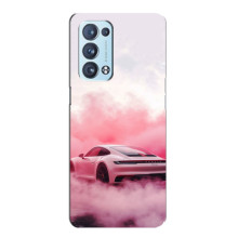 Чохол з авто Порше для Oppo Reno6 Pro 5G – Рожевий Порше