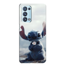 Чохол з малюнком Стіч для Oppo Reno6 Pro 5G – Стіч з квіткою